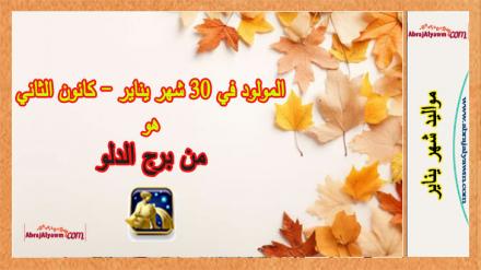 برج مواليد 30 يناير - صفات مولود 30 شهر كانون الثاني/جانفي 