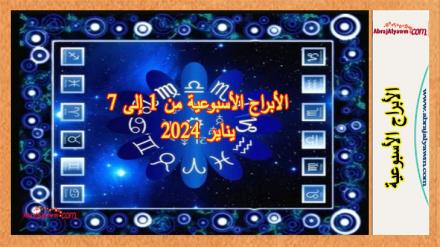 الأبراج الأسبوعية من 1 إلى 7 يناير 2024 